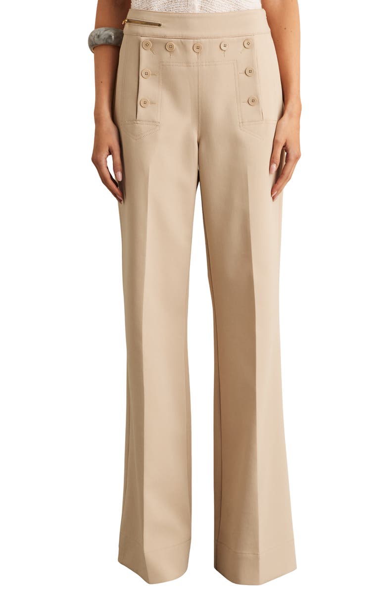 Reiss Sidney Bootcut Pants, Main, color, Neutral