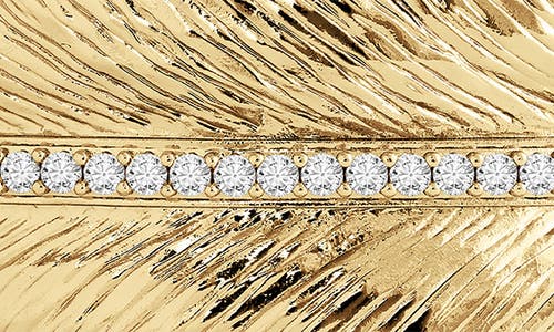 Anabel Aram Jewelry Feather Wide Cuff Bracelet In Gold