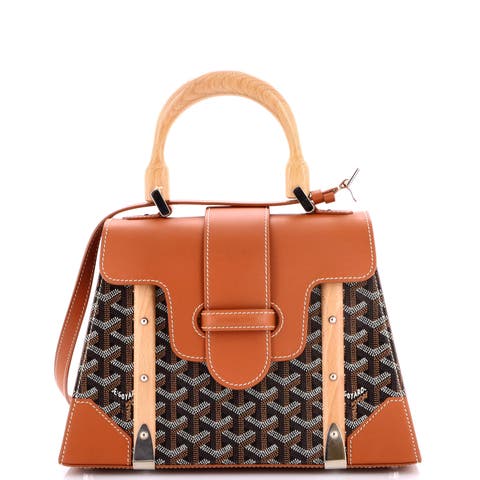 Saigon Top Handle Bag Coated Canvas with Leather PM