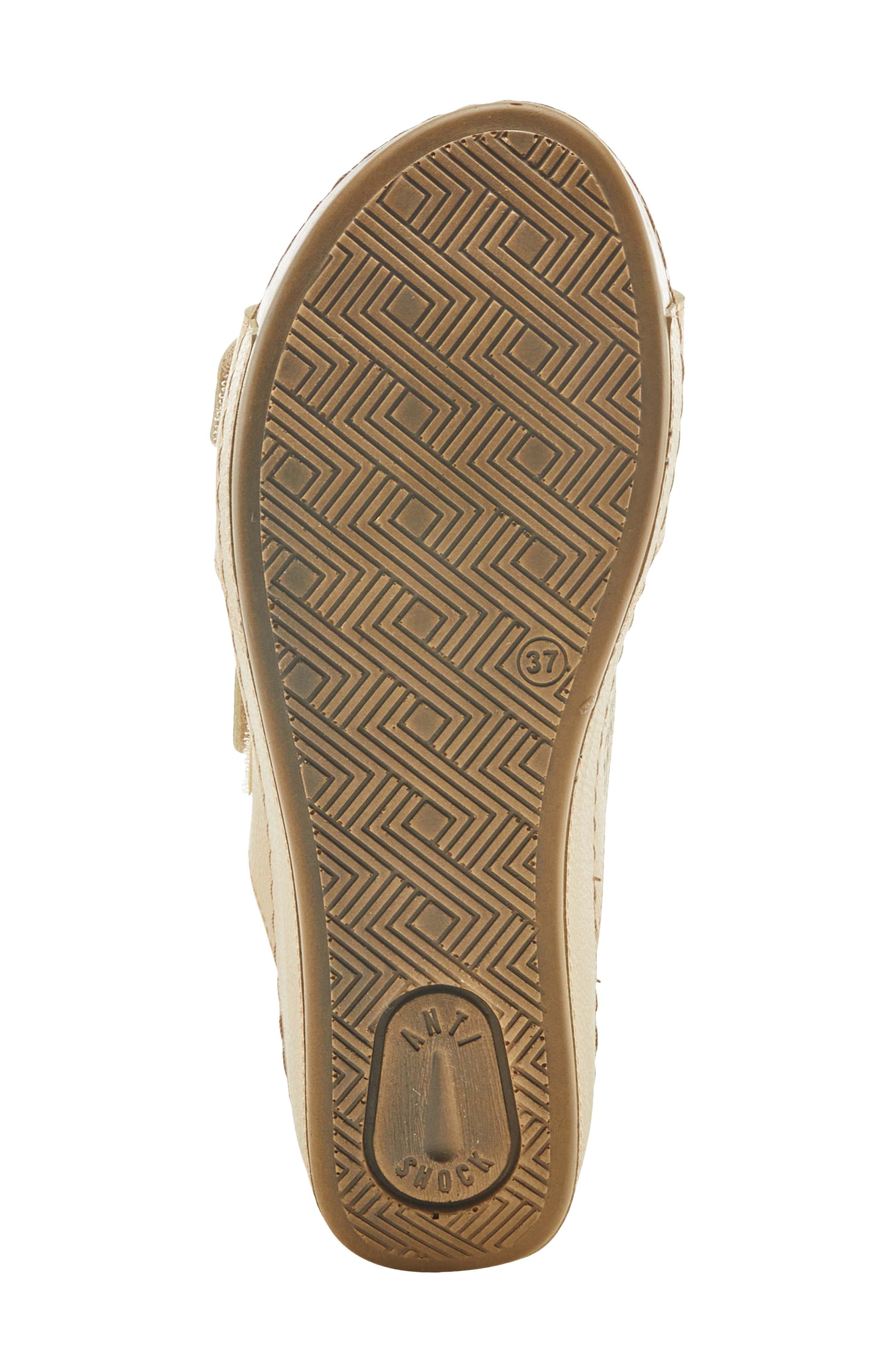 Flexus by Spring Step Thrume Wedge Slide Sandal, Alternate, color, Soft Gold