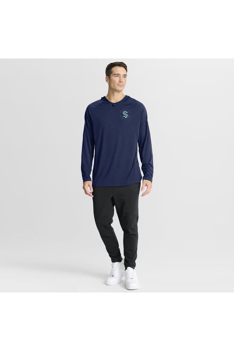 Men's Fanatics Navy Seattle Kraken Authentic Pro Rink Raglan Hoodie, Alternate, color, Navy