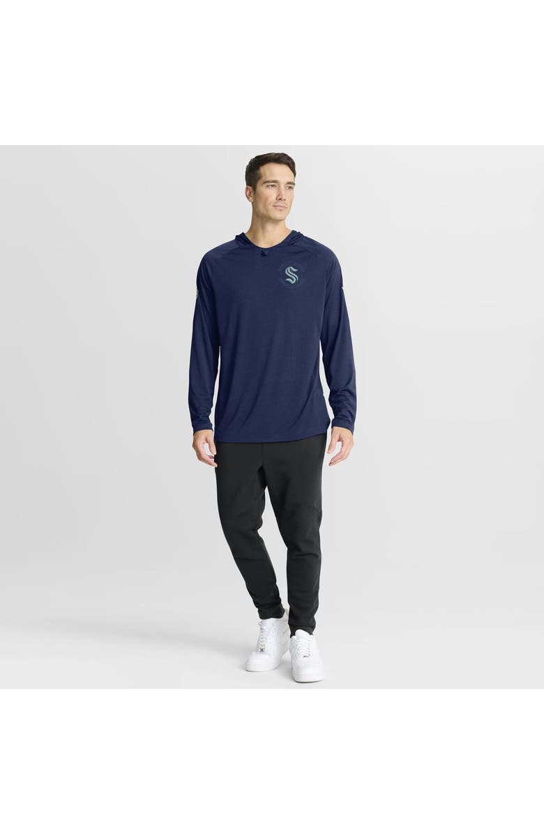 FANATICS Men's Fanatics Navy Seattle Kraken Authentic Pro Rink Raglan Hoodie, Alternate, color, Navy