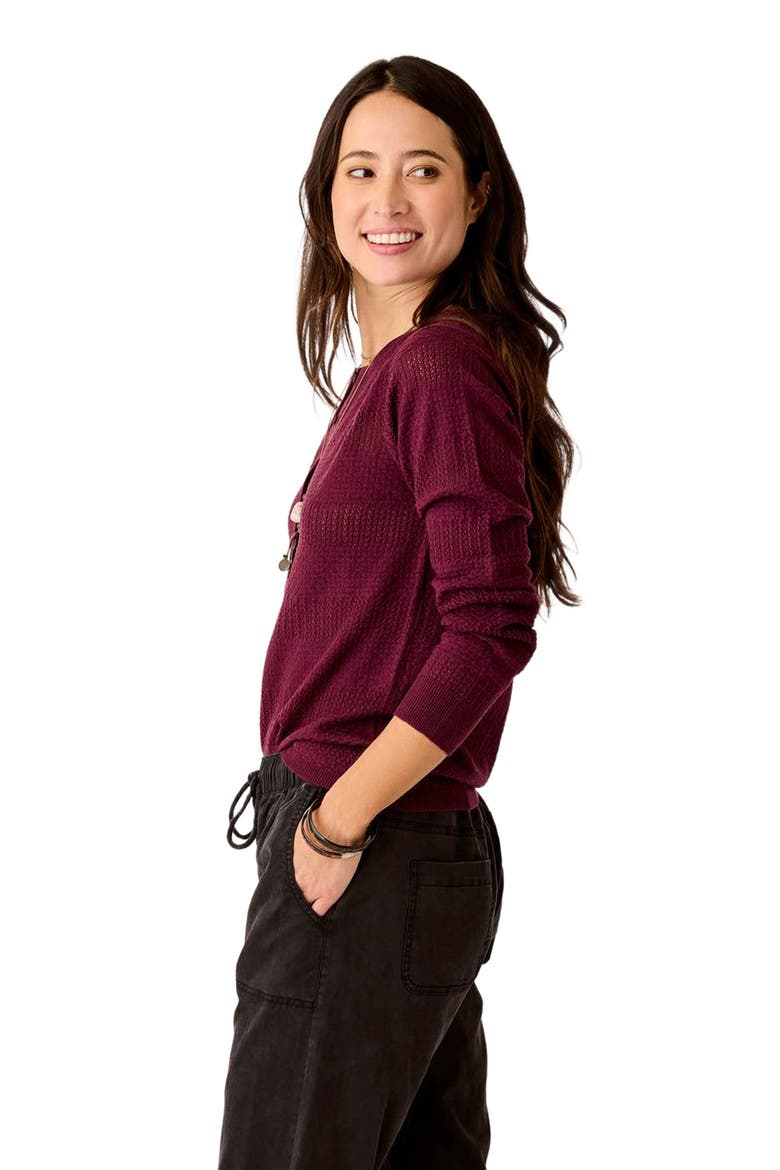 Amara Pointelle Sweater, Alternate, color, Nirvana