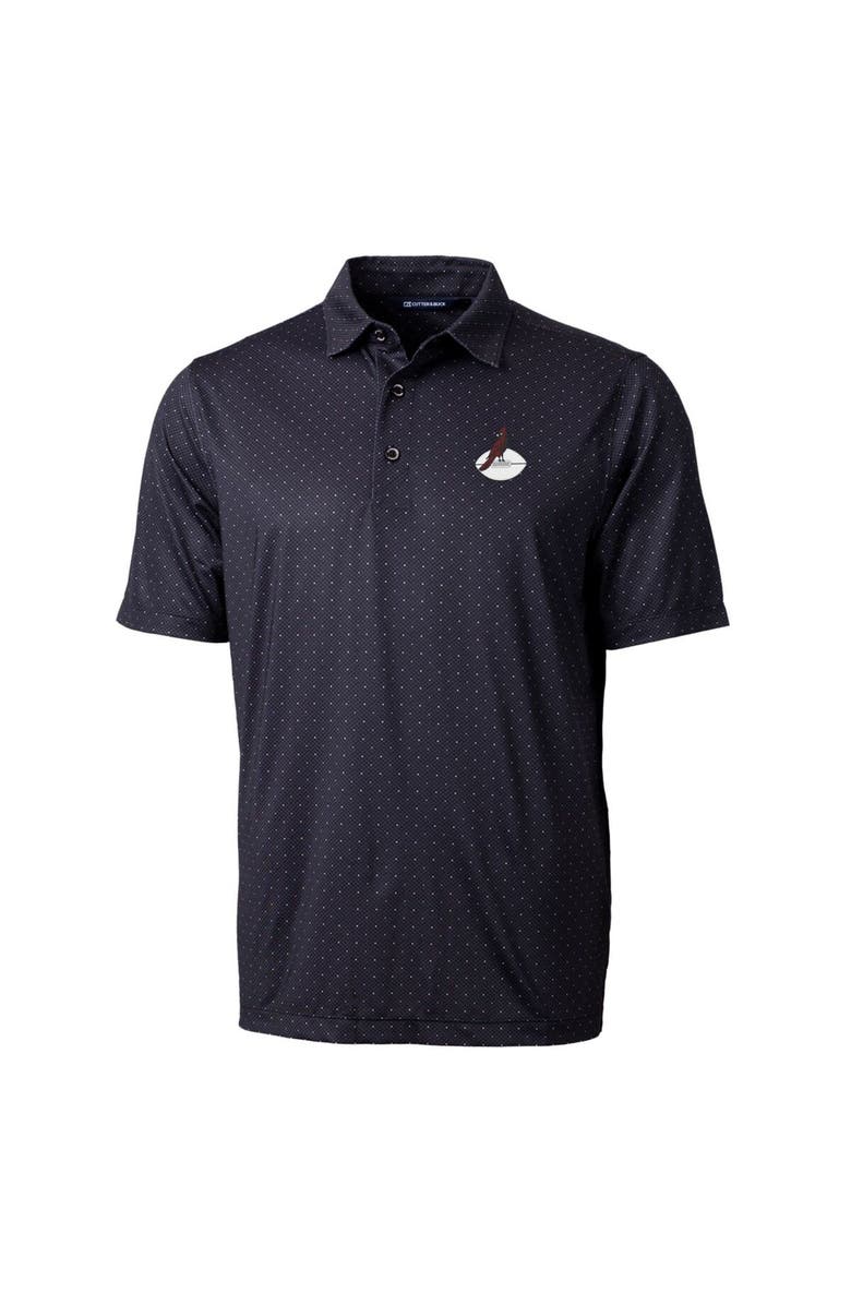 Cutter & Buck Men's Cutter & Buck Black Arizona Cardinals Throwback Logo Pike Double Dot Print Stretch Polo, Alternate, color, 