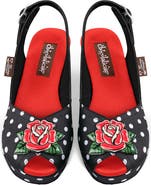 Hot Chocolate Design Rockabilly Women's Wedge Sandals