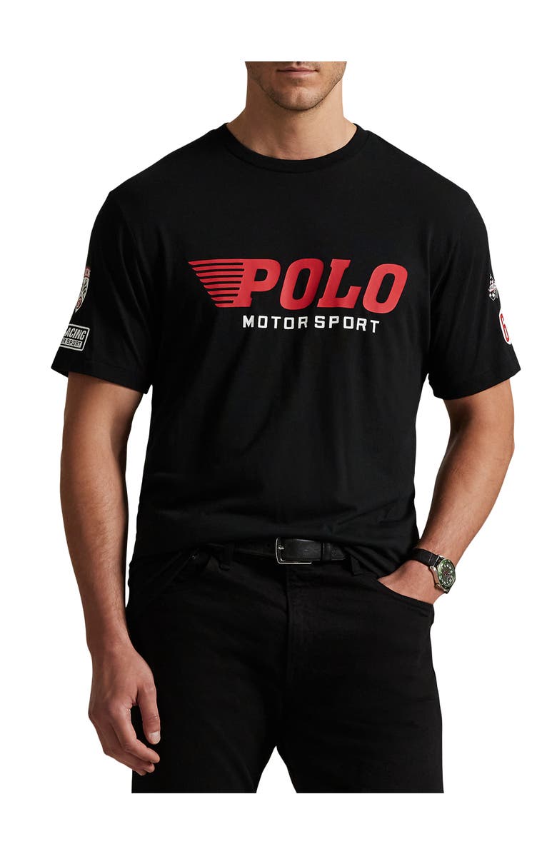 Polo Ralph Lauren Big & Tall Motorsport Graphic T-Shirt, Main, color, Polo Black