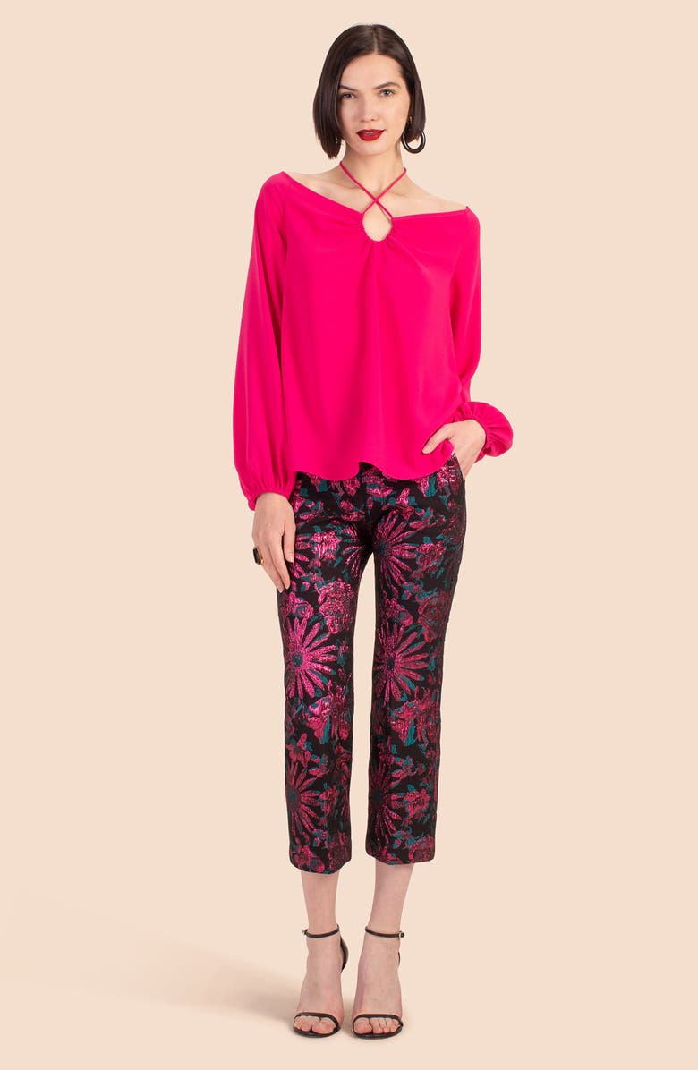 Trina Turk Hydra Top, Alternate, color, Aurora Pink