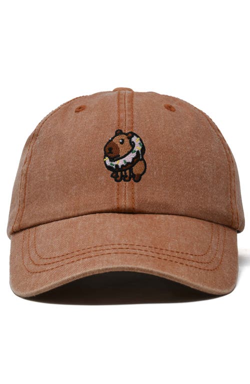 DALIX DALIX CAPYBARA DONUT EMBROIDERED CAP 