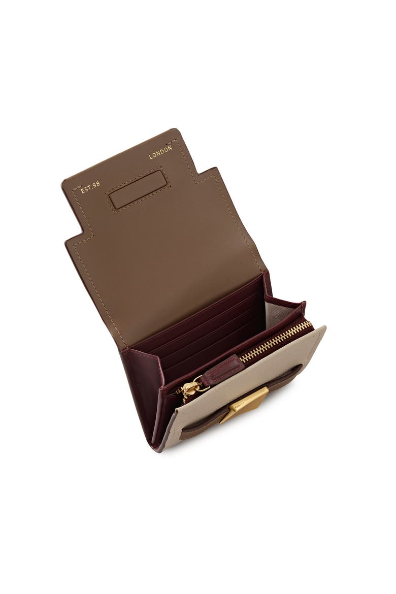The Christina- Colourblock Medium Flapover Wallet, Alternate, color, Porcini