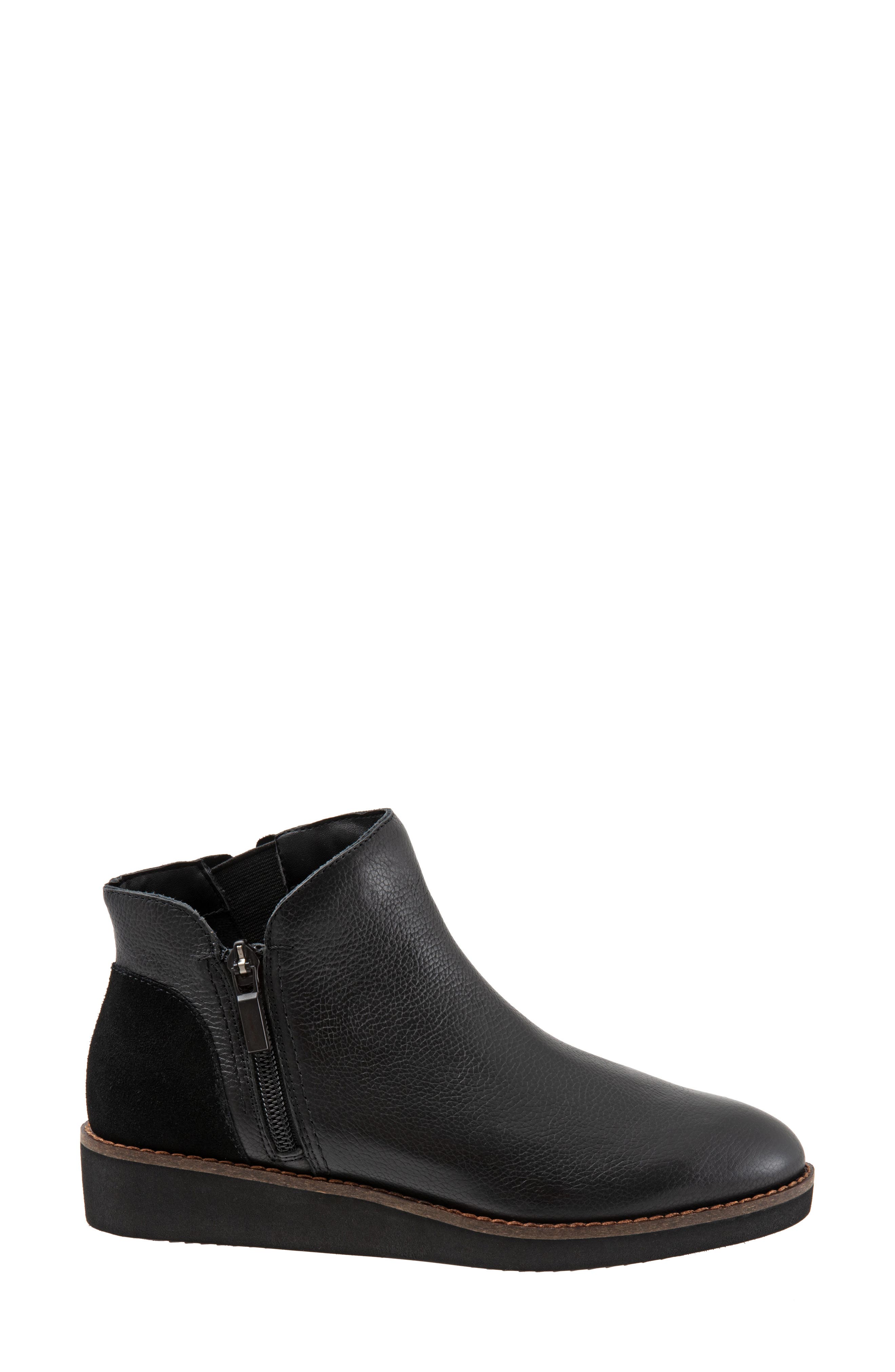 SoftWalk<sup>®</sup> Wesley Bootie, Alternate, color, Black Leather