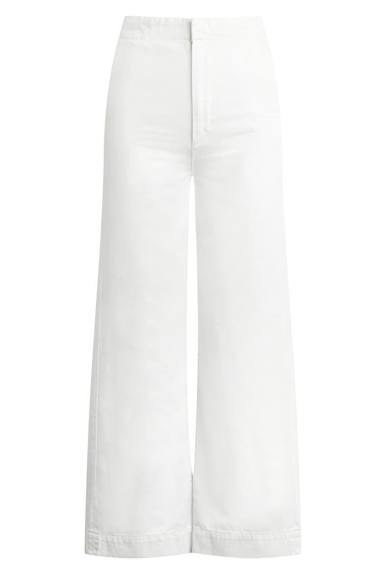 The Clean High Waist Ankle Flare Jeans, Alternate, color, WHITE
