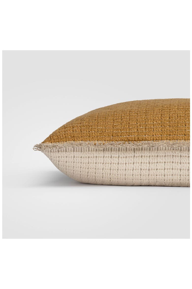 Sunrise Two-Tone Accent Pillow, Alternate, color, BEIGE