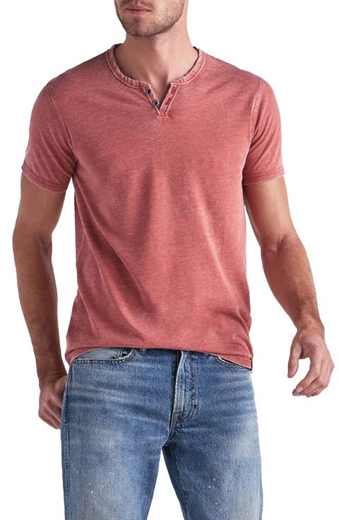 Button Notch Neck T-Shirt