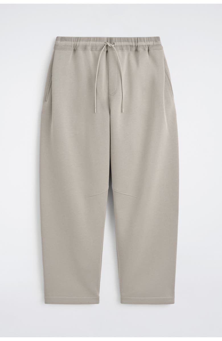 COS Cotton-Piqué Oversized Barrel-Leg Joggers, Alternate, color, Beige