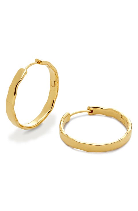 Medium Siren Muse Wave Hoop Earrings