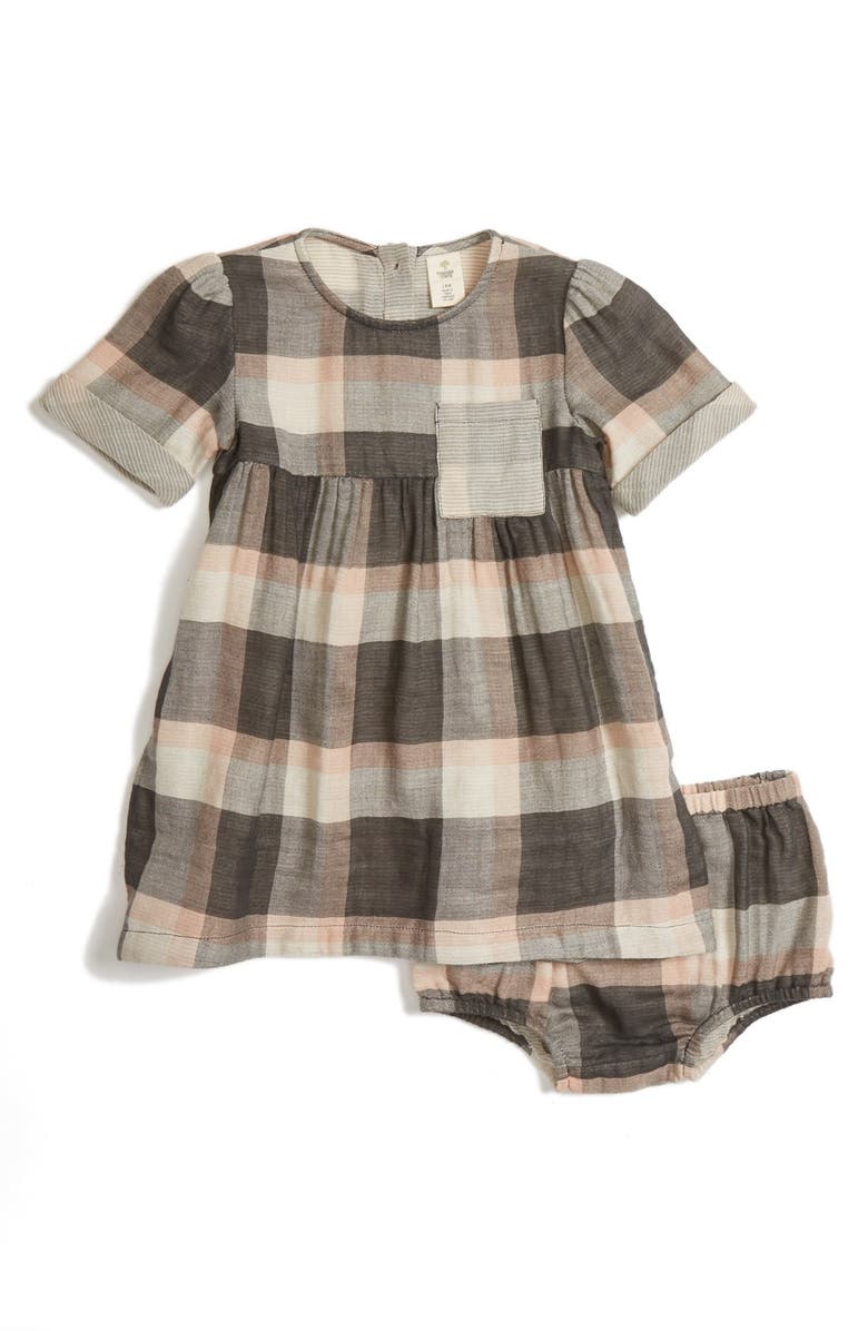 Tucker + Tate Plaid Short Sleeve Dress, Main, color, 