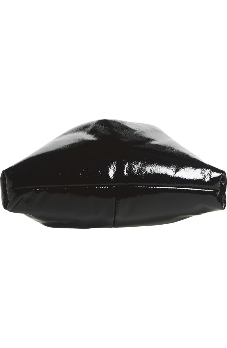 KASSL Small Anchor Lacquered Hobo Bag, Alternate, color, Black 0001