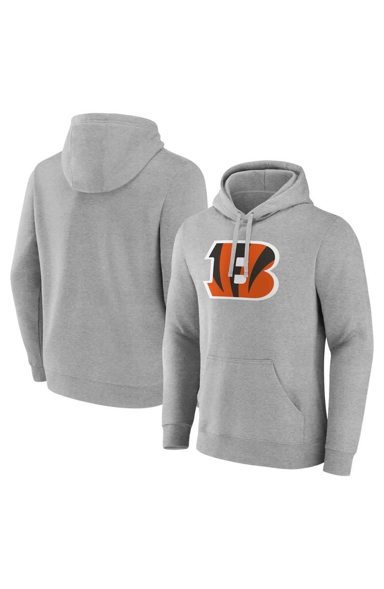 FANATICS Men's Fanatics Heather Gray Cincinnati Bengals Deliver Fleece Pullover Hoodie, Main, color, Heather Gray