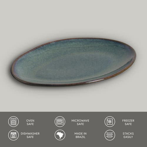 Porto Brasil Oval Dessert Plate Set Of 6 In Green