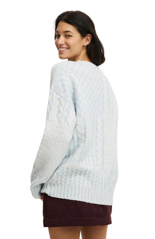Cotton On Luxe Crew Sweater In Blue
