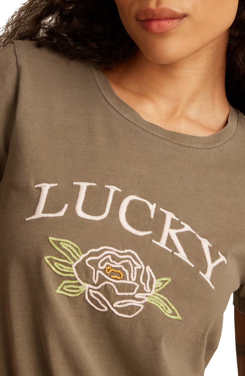 Lucky Brand Los Angeles Embellished Cotton Graphic T-Shirt, Alternate, color, 