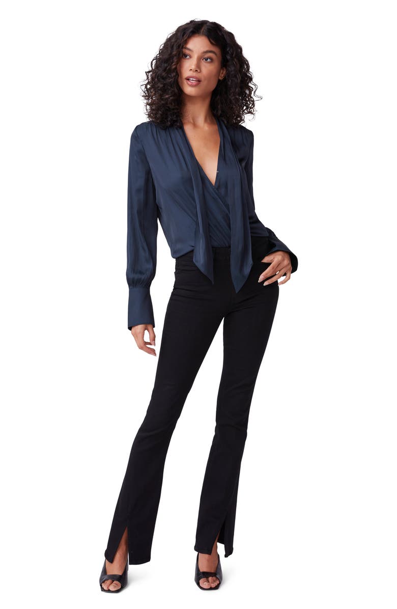 PAIGE Transcend Manhattan High Waist Twist Inseam Bootcut Jeans, Alternate, color, 