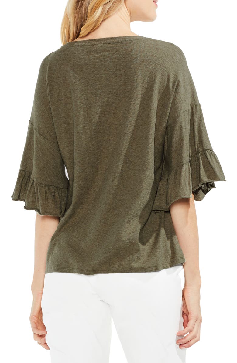 Vince Camuto Tiered Ruffle Sleeve Top, Alternate, color, 