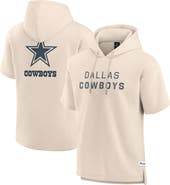 FANATICS Men's Fanatics Cream Dallas Cowboys Elements Future Ground Lettering Short Sleeve Pullover Hoodie
