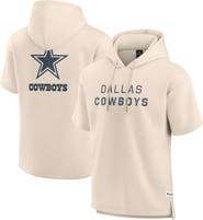 FANATICS Men's Fanatics Cream Dallas Cowboys Elements Future Ground Lettering Short Sleeve Pullover Hoodie