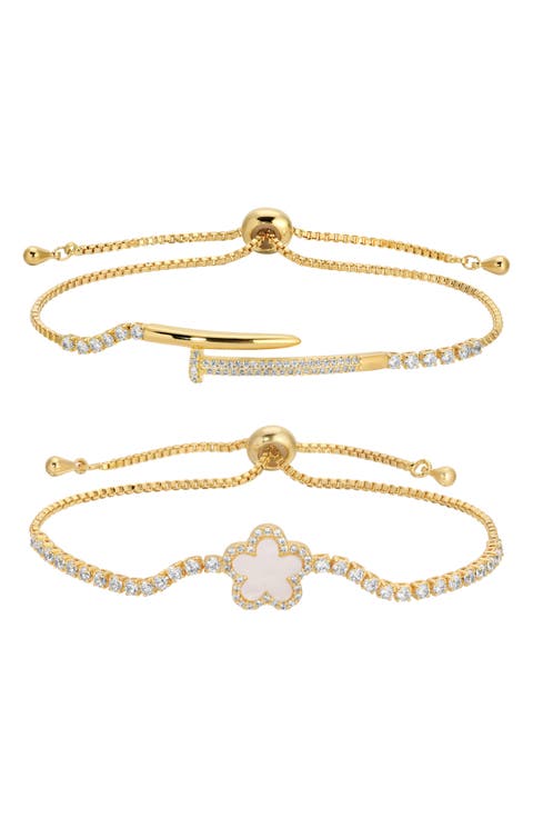 Louise Set of 2 Assorted Slider Bracelets