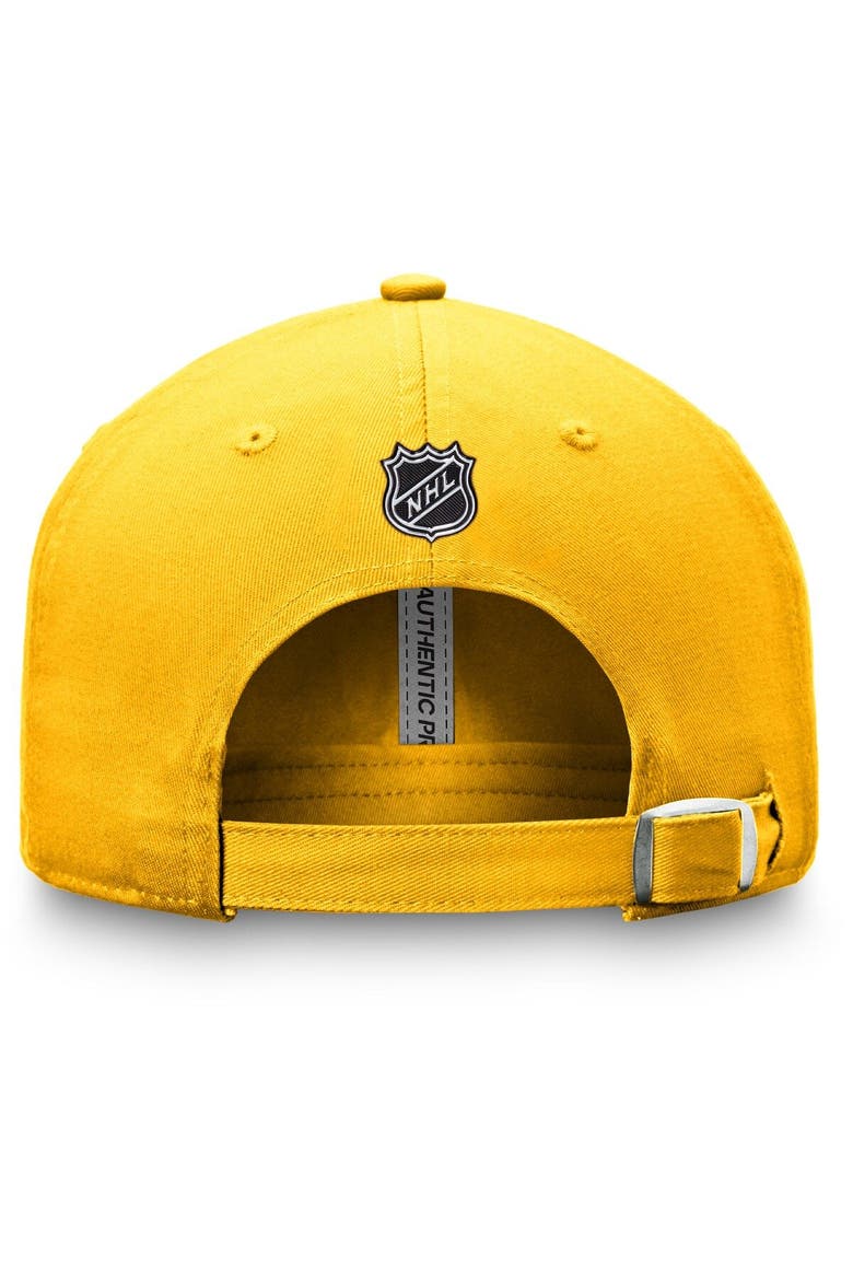 Men's Fanatics Branded Gold Nashville Predators Authentic Pro Rink Adjustable Hat, Alternate, color, Gold