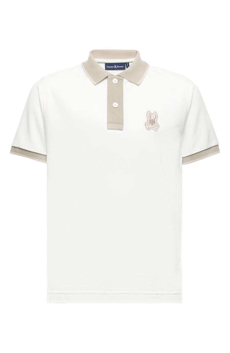 Psycho Bunny Kids' New Castle Cotton Pique Polo, Main, color, Ecru