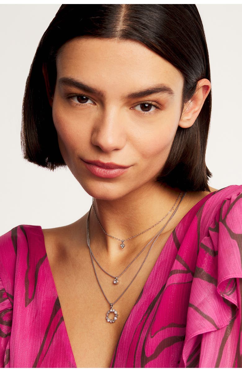 Ted Baker London Cresar Crystal Circle Pendant Necklace, Alternate, color, 