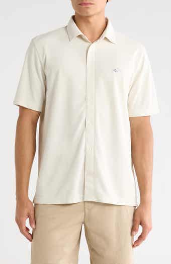 Stretch Piqué Button Front Shirt
