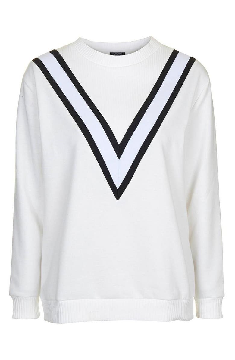 Topshop Sporty Colorblock Sweatshirt, Alternate, color, 