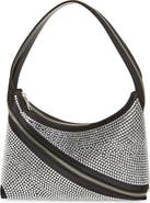 Coperni Swipe Crystal Zip Baguette Handbag