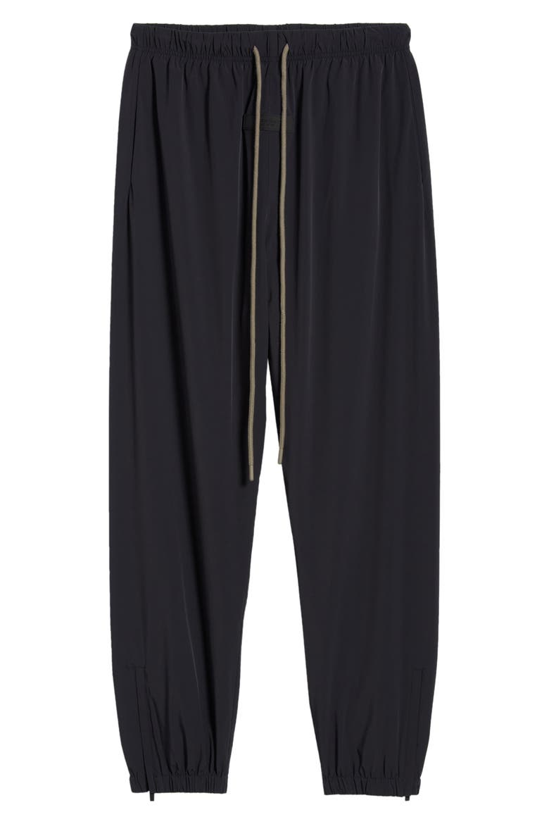 Stretch Nylon Track Pants, Alternate, color, BLACK