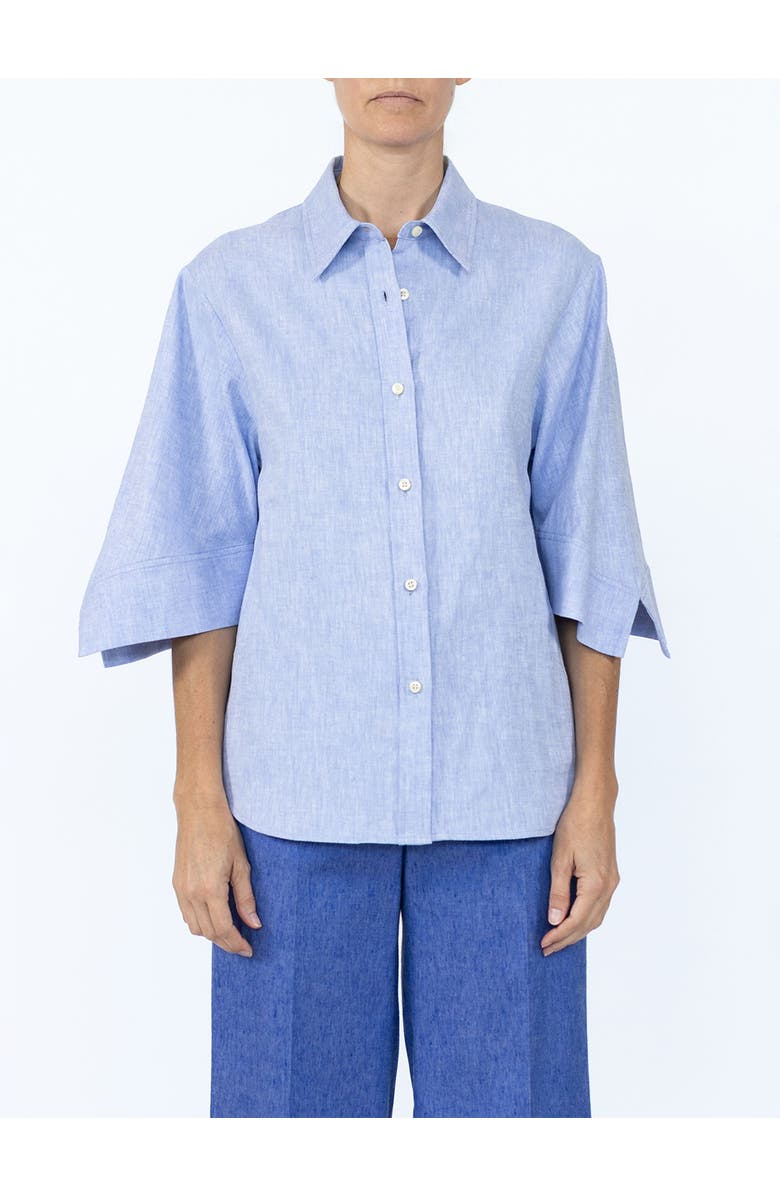 Callas Milano Georgie Shirt with flared sleeves, Alternate, color, Pale Blue