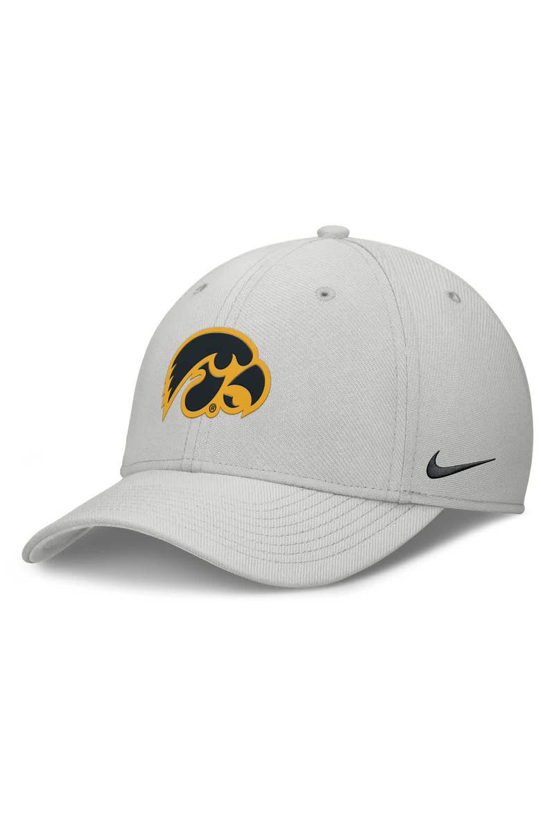 Nike Men's Nike  Gray Iowa Hawkeyes Rise Practice Performance Adjustable Hat, Alternate, color, 