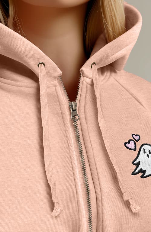 DALIX DALIX HEARTLY GHOST ZIP FLEECE HOODIE 