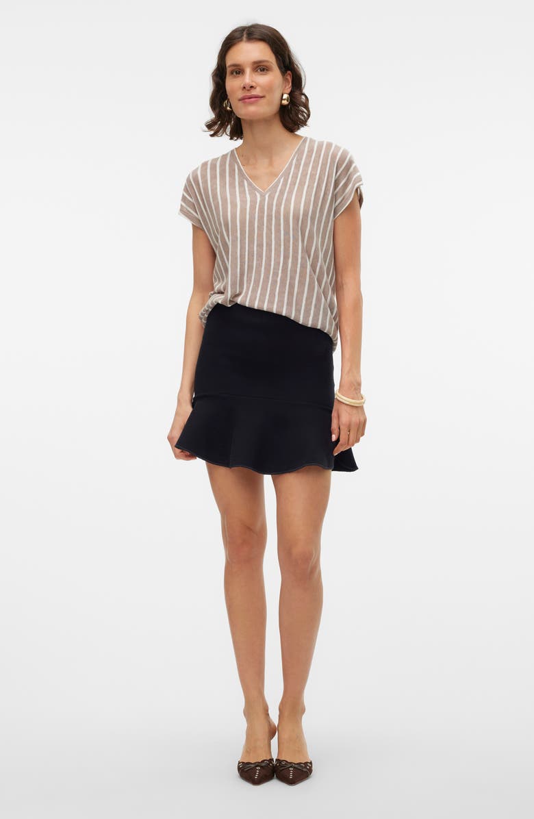 VERO MODA Lana Stripe V-Neck T-Shirt, Alternate, color,