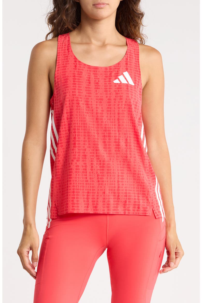 Performance Racerback Running Tank, Main, color, SEMI LUCID RED/ PURE RUBY