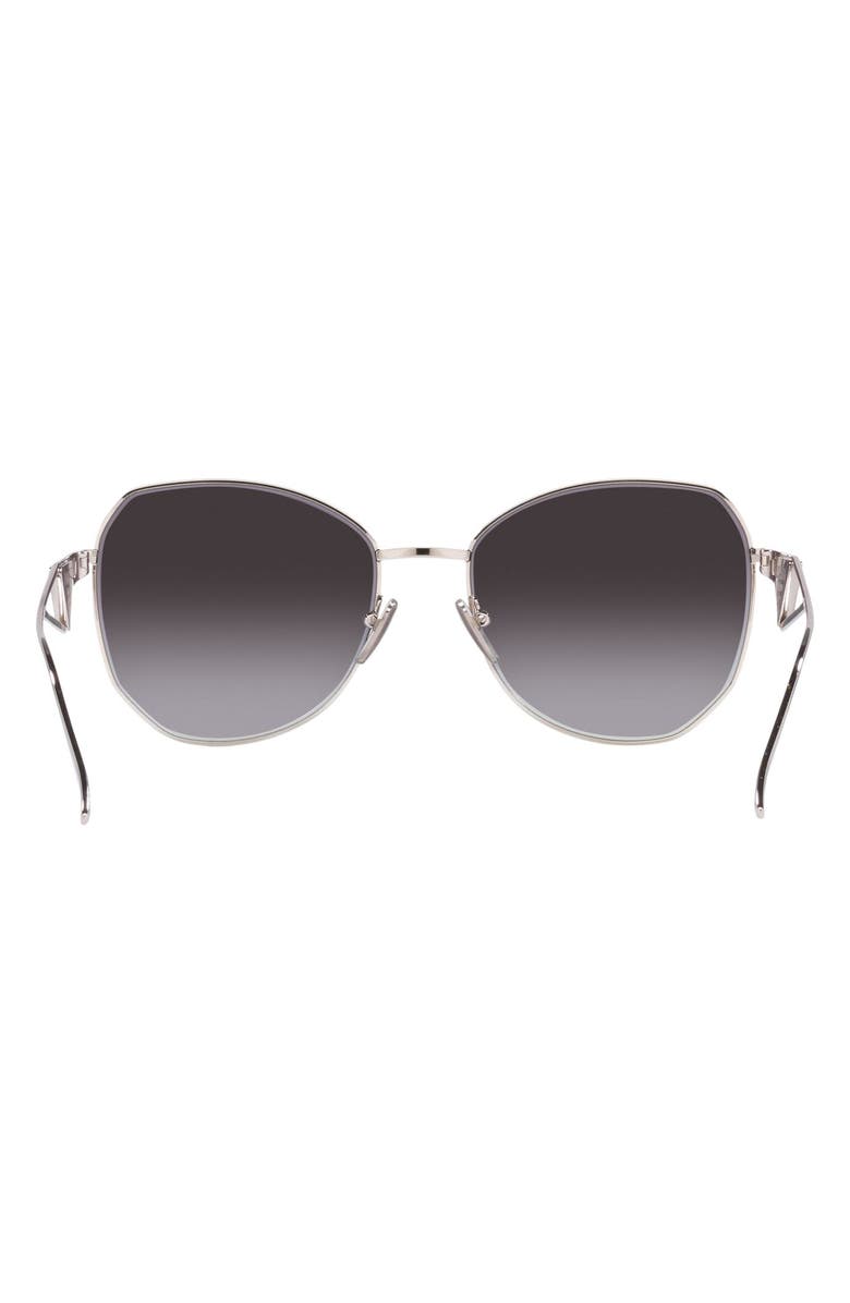 Prada 57mm Gradient Round Sunglasses, Alternate, color, Grey Gradient