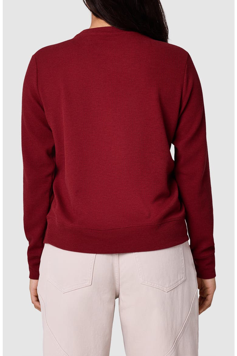 Eclipse Waffle Sweatshirt, Alternate, color, VERMILLION