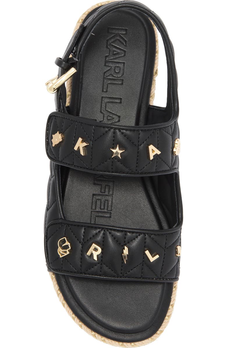 KARL LAGERFELD PARIS Charley Espadrille Slingback Sandal, Alternate, color, Black