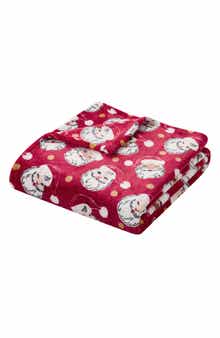 Hallmark Red Candy Canes Plush Holiday Throw