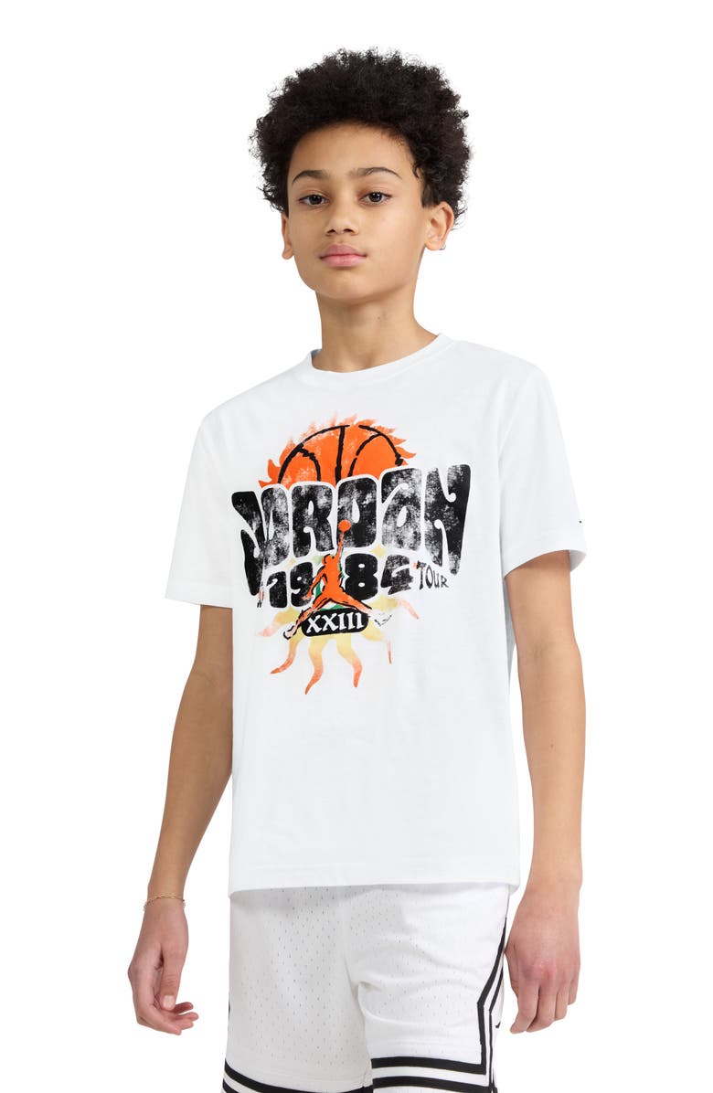 Jordan Kids' MJ 1984 World Tour XXIII Graphic T-Shirt, Alternate, color, White