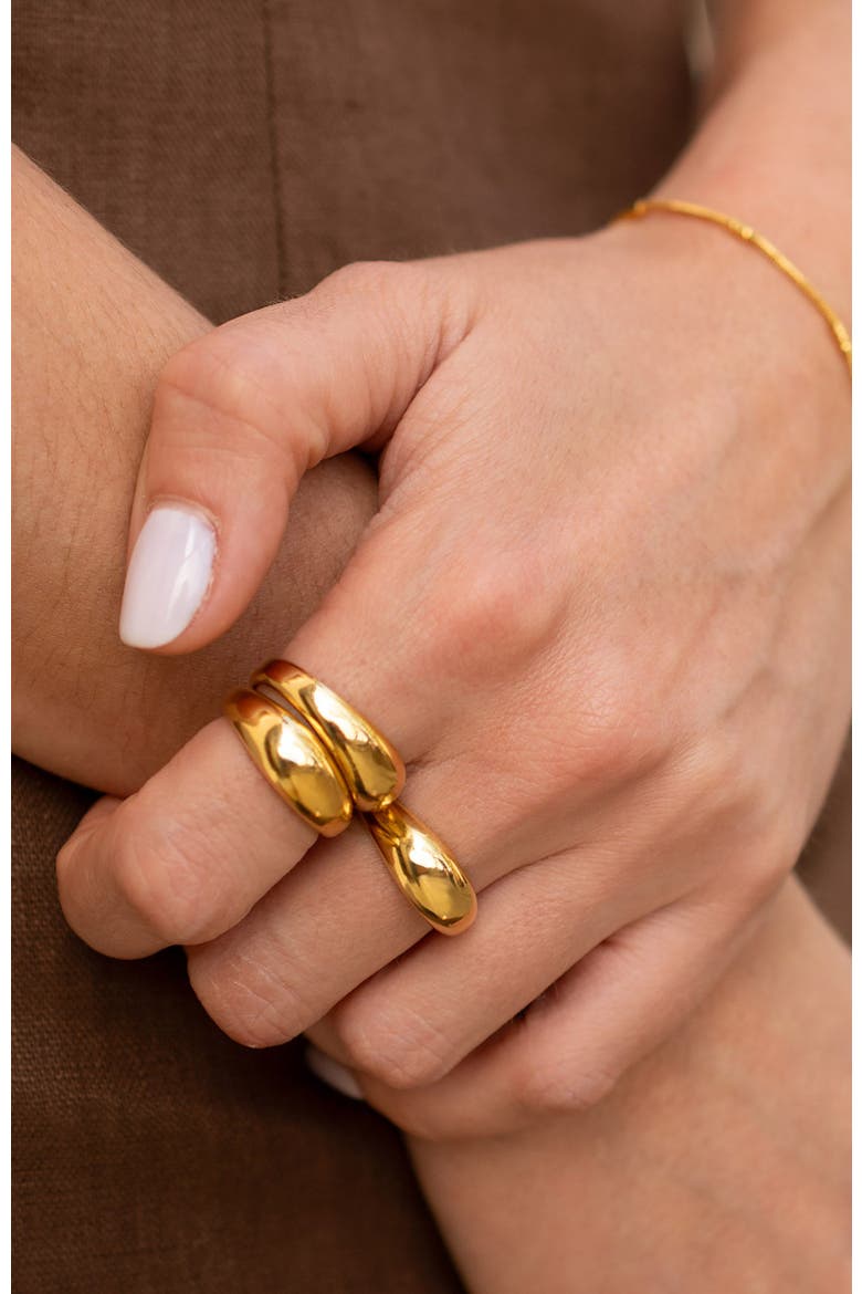 Aura Dome Ring, Alternate, color, Gold