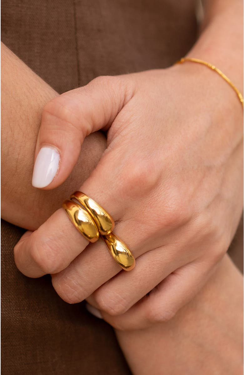 Katie Loxton Aura Dome Ring, Alternate, color, Gold Coated