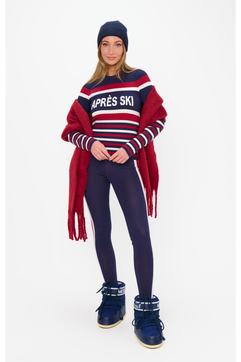 Slopes Sweater, Alternate, color, Navy Apres Ski Stripe
